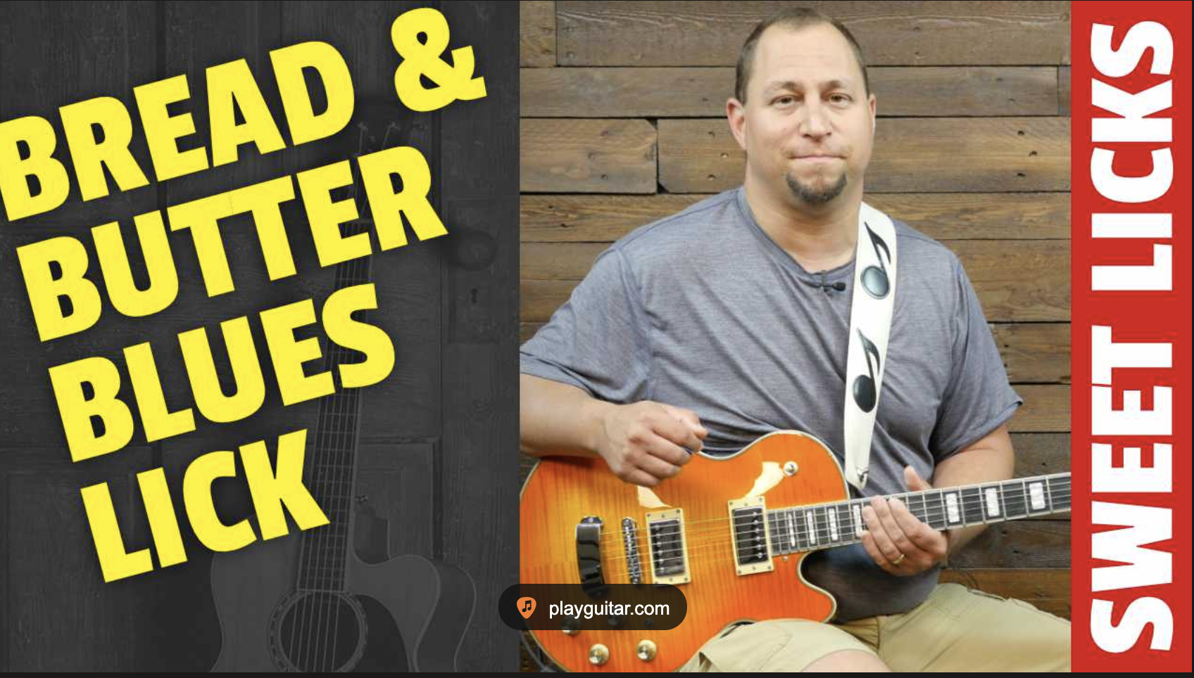 PlayGuitar lesson thumbnail for Bread and Butter Blues Lick